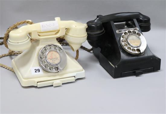 Two GPO bakelite telephones